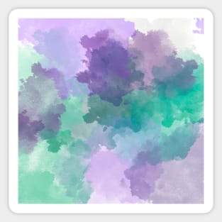 Teal and Lavender Watercolor Sticker